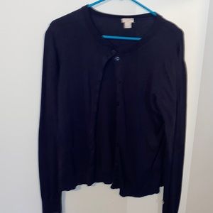 J crew black cardigan